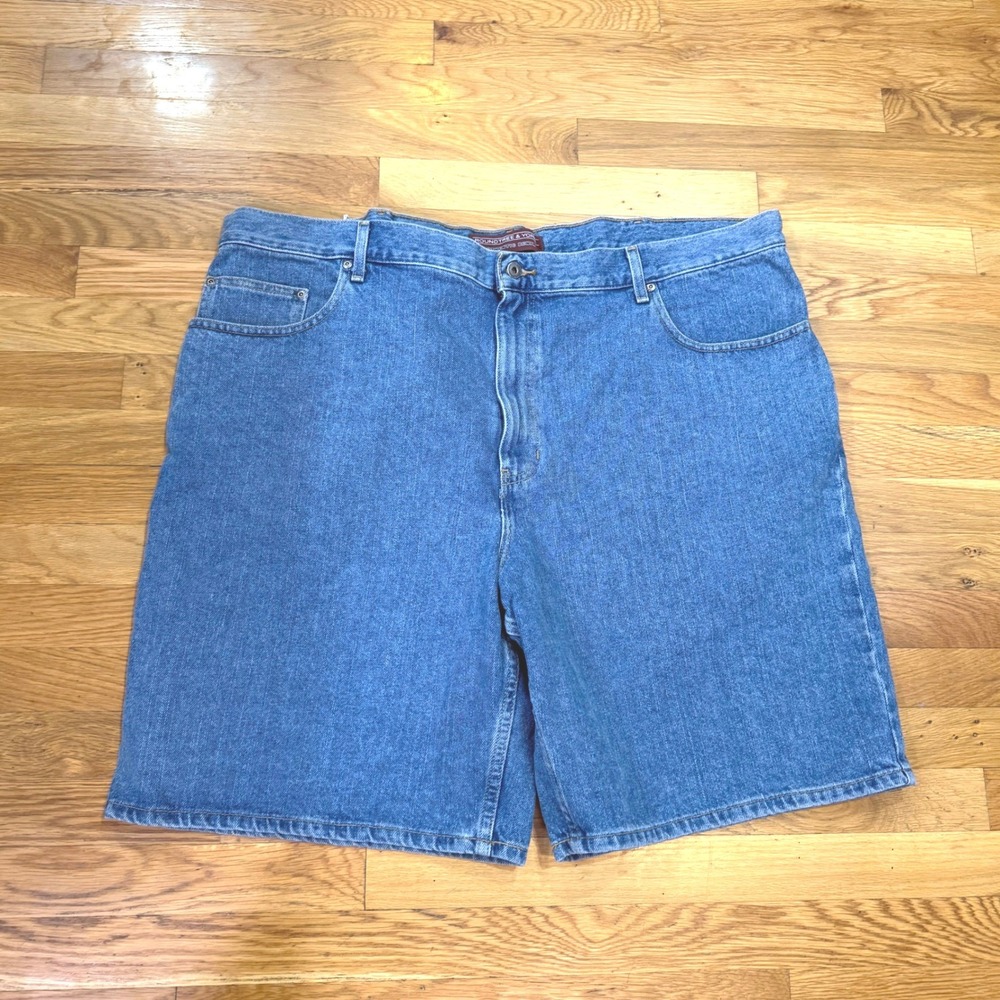 VTG Roundtree & Yorke Big Man Denim Shorts Mens 48 Stone Wash Jean Shorts NWT